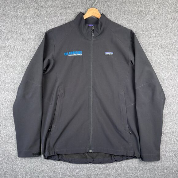 Patagonia Adze Jacket Men's Large Black Polartec Hybrid Softshell‎ Full Zip - Picture 1 of 8